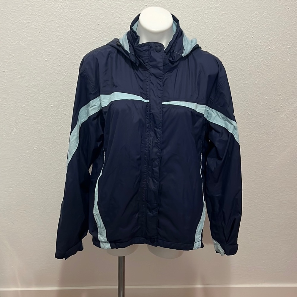 Columbia Light Weight Windbreaker Blue Zip Up Jacket Sz XL